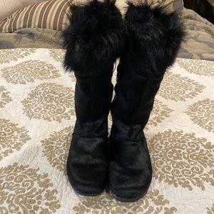 Tecnica woman’s fur boots black 10 1/2